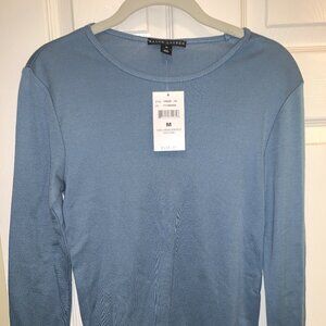 Ralph Lauren 100% Mercerized Cotton Sweater – New with Tags – Soft Blue – Size M